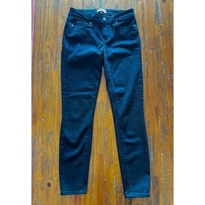Paige Verdugo Ankle Black Denim Stretch Skinny Mid Rise Jeans Size 27 Athleisure